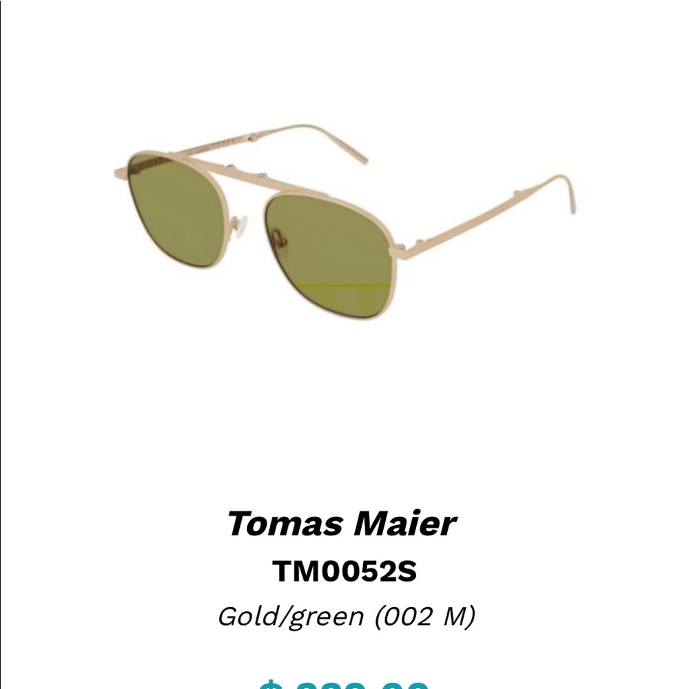 Tomas Maier Convertible Gold Foldable sunglasses